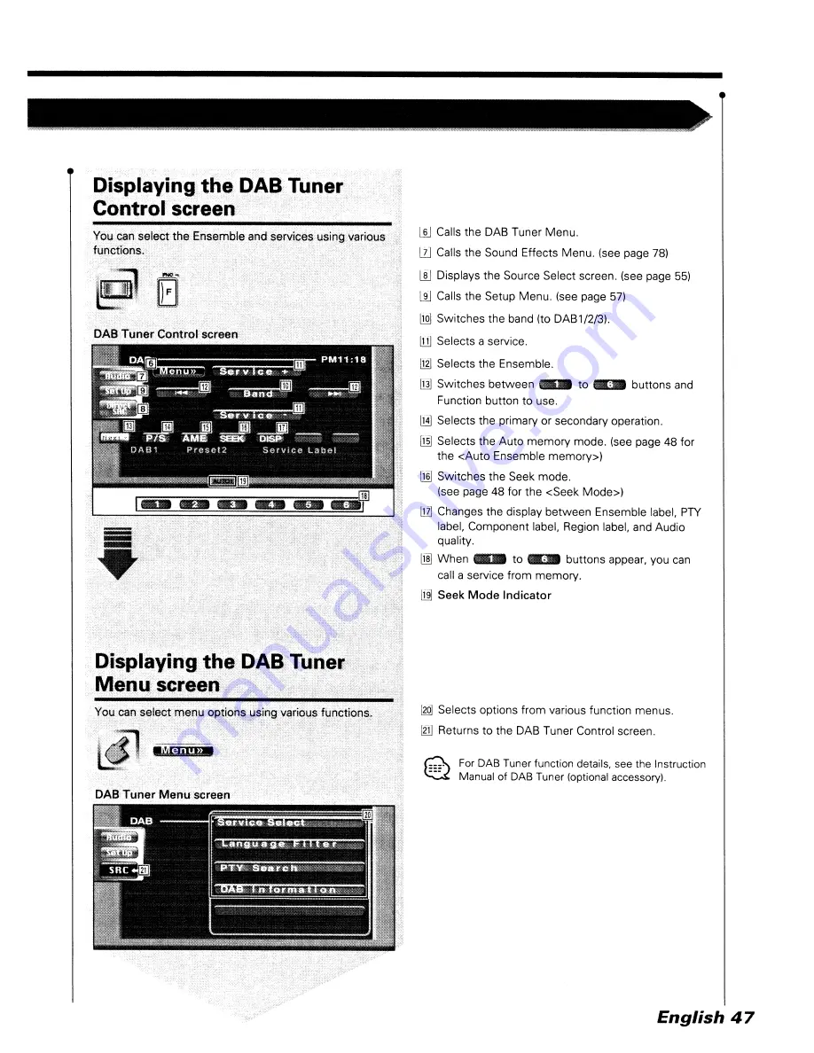 Kenwood DDX6017 Instruction Manual Download Page 47