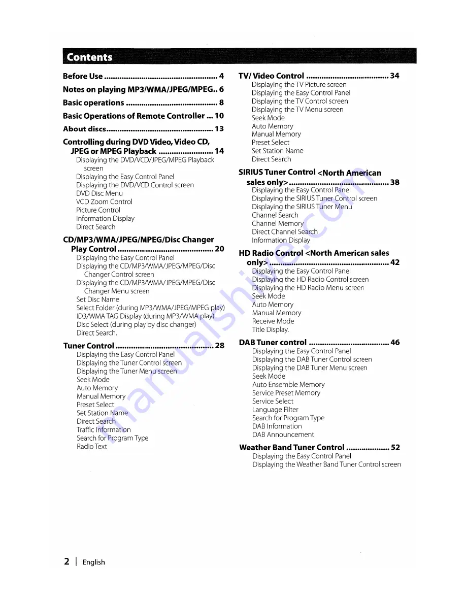 Kenwood DDX6019 - DVD Player With LCD Monitor Instruction Manual Download Page 2