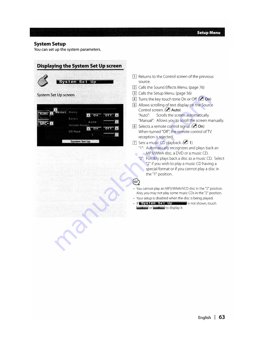 Kenwood DDX6019 - DVD Player With LCD Monitor Instruction Manual Download Page 63