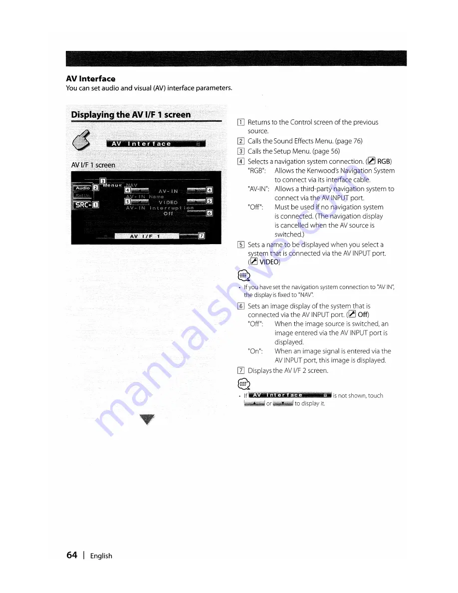 Kenwood DDX6019 - DVD Player With LCD Monitor Instruction Manual Download Page 64