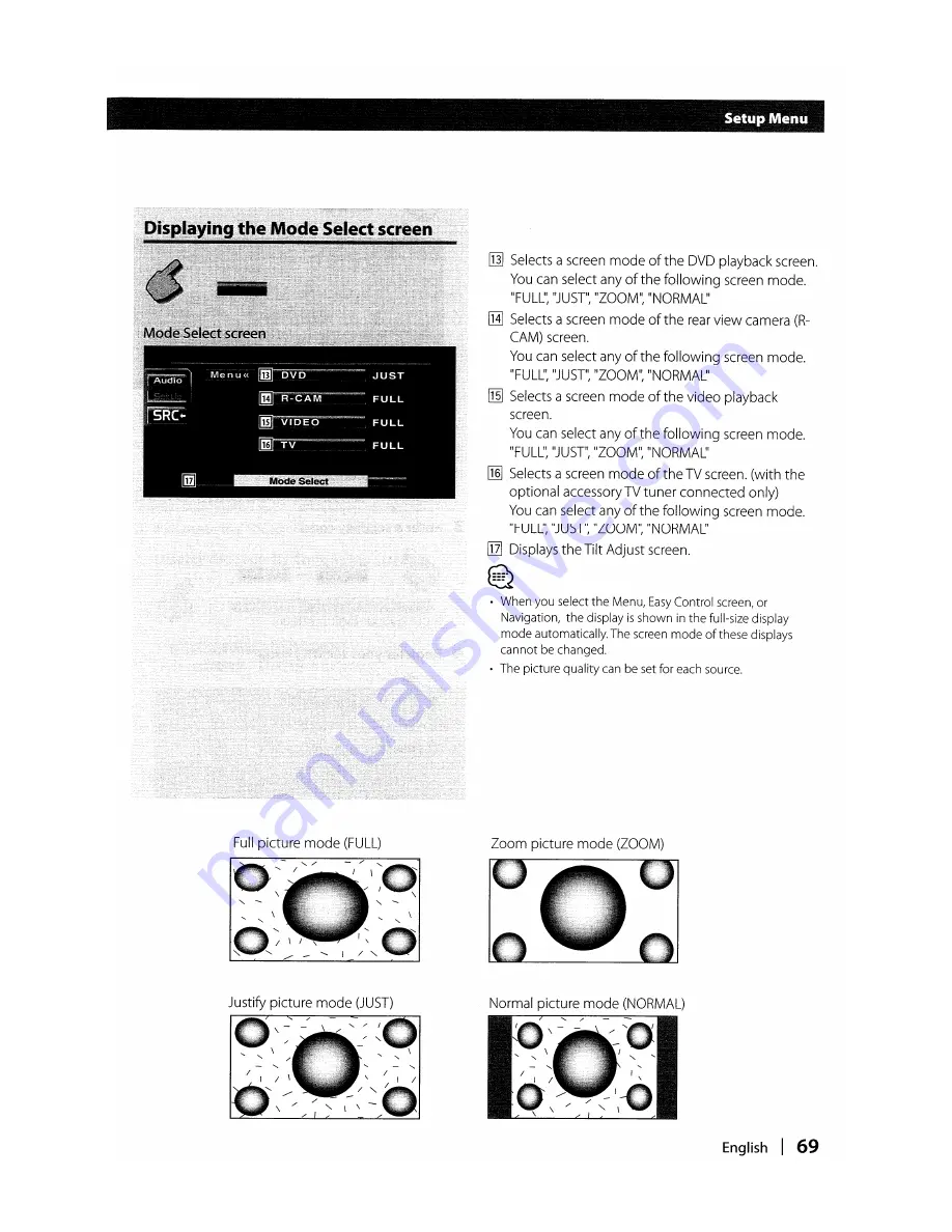 Kenwood DDX6019 - DVD Player With LCD Monitor Instruction Manual Download Page 69