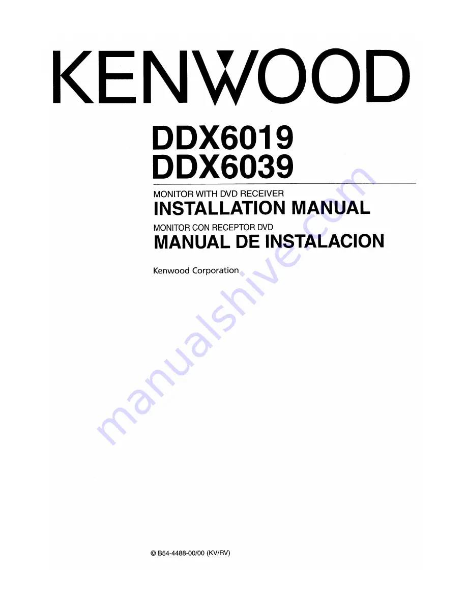 Kenwood DDX6019 - DVD Player With LCD Monitor Instruction Manual Download Page 89