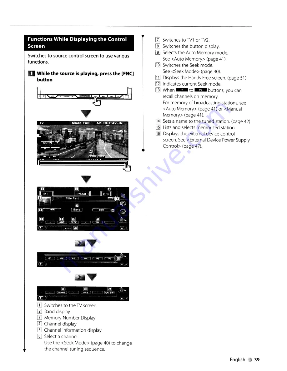 Kenwood ddx712 - DVD Player With LCD monitor Instruction Manual Download Page 39