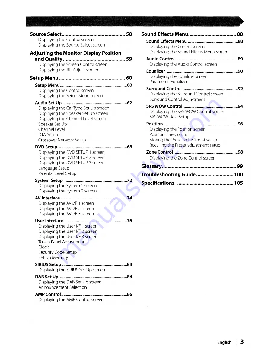 Kenwood DDX8017 - Excelon - DVD Player Instruction Manual Download Page 3