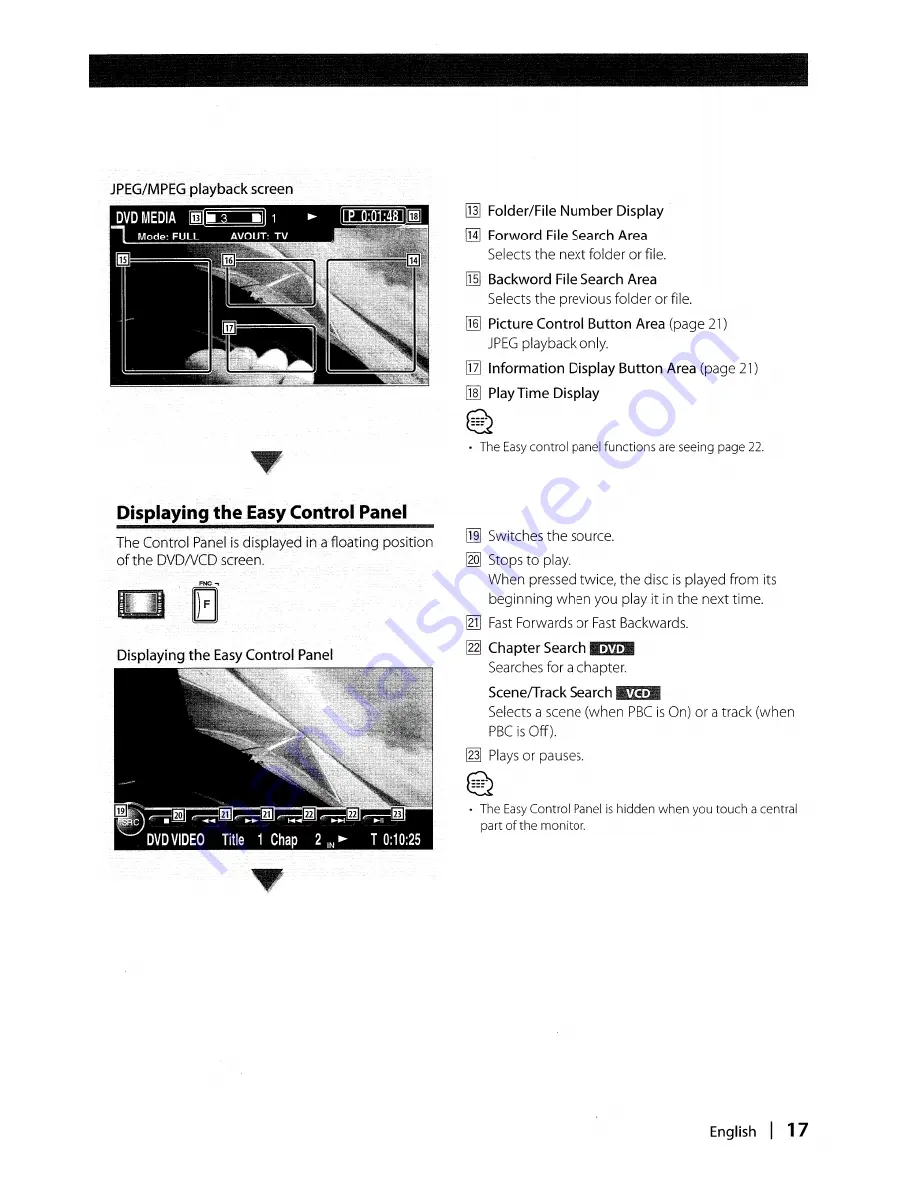 Kenwood DDX8017 - Excelon - DVD Player Instruction Manual Download Page 17