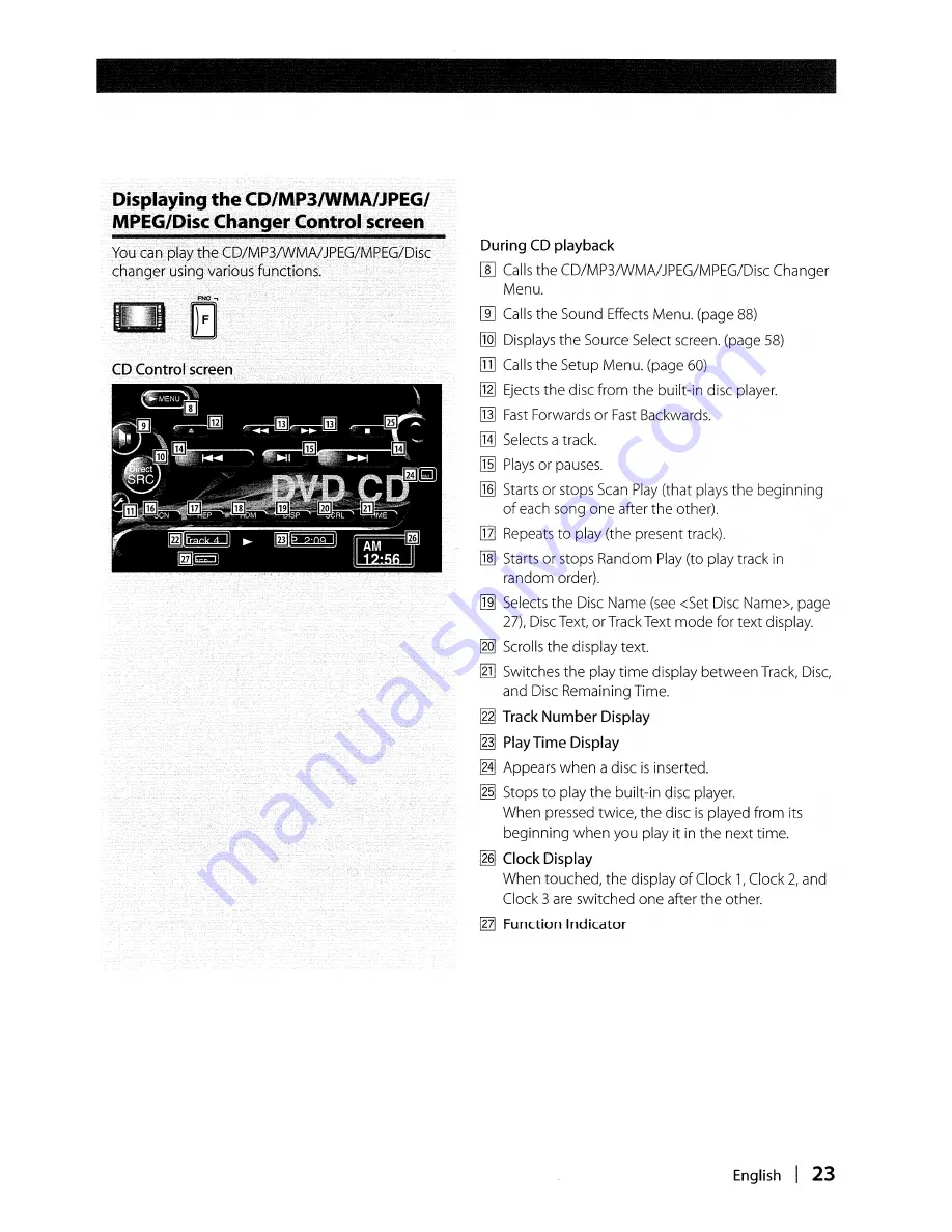 Kenwood DDX8017 - Excelon - DVD Player Instruction Manual Download Page 23