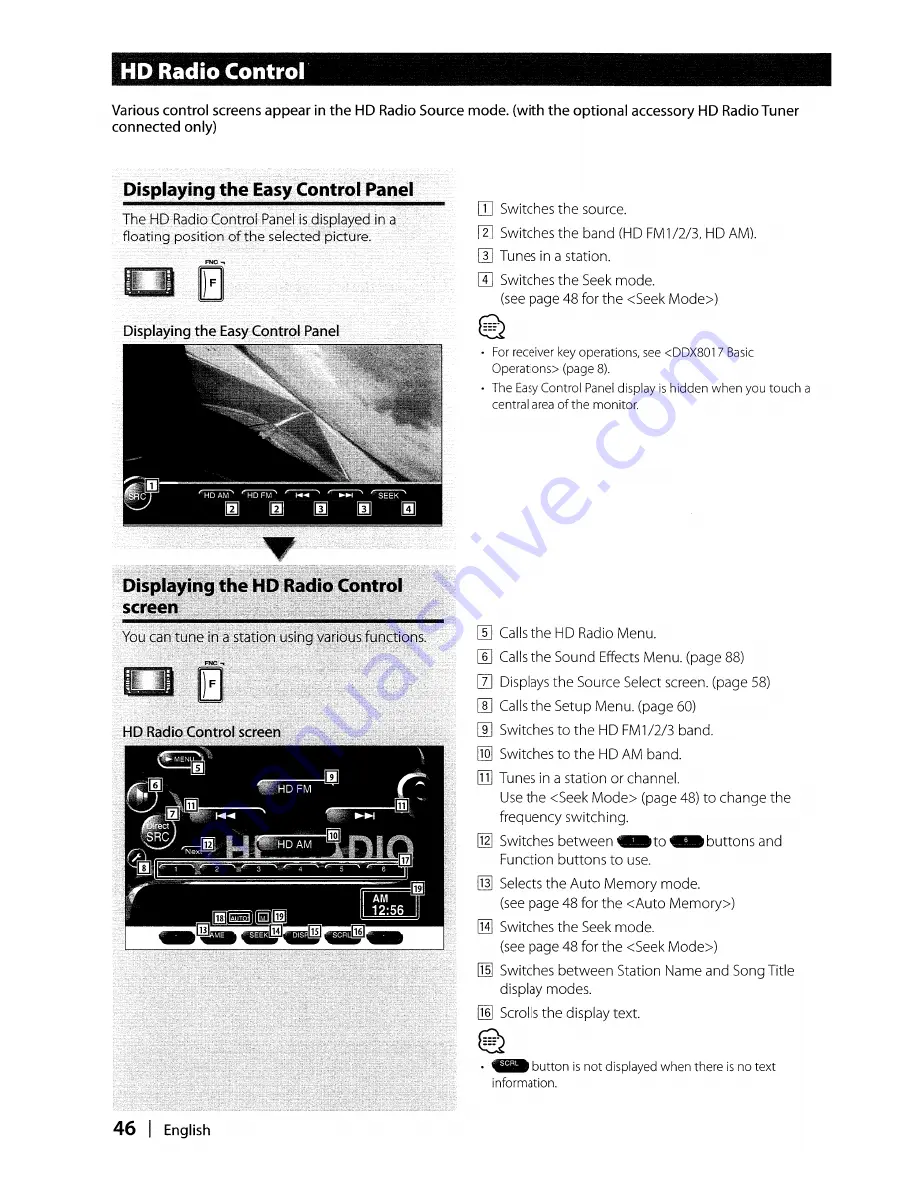 Kenwood DDX8017 - Excelon - DVD Player Скачать руководство пользователя страница 46