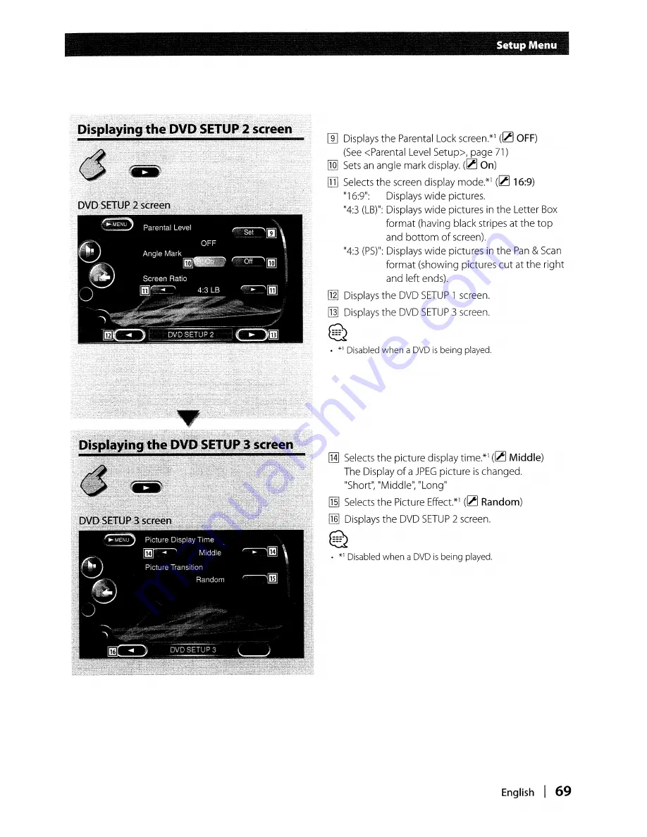 Kenwood DDX8017 - Excelon - DVD Player Instruction Manual Download Page 69