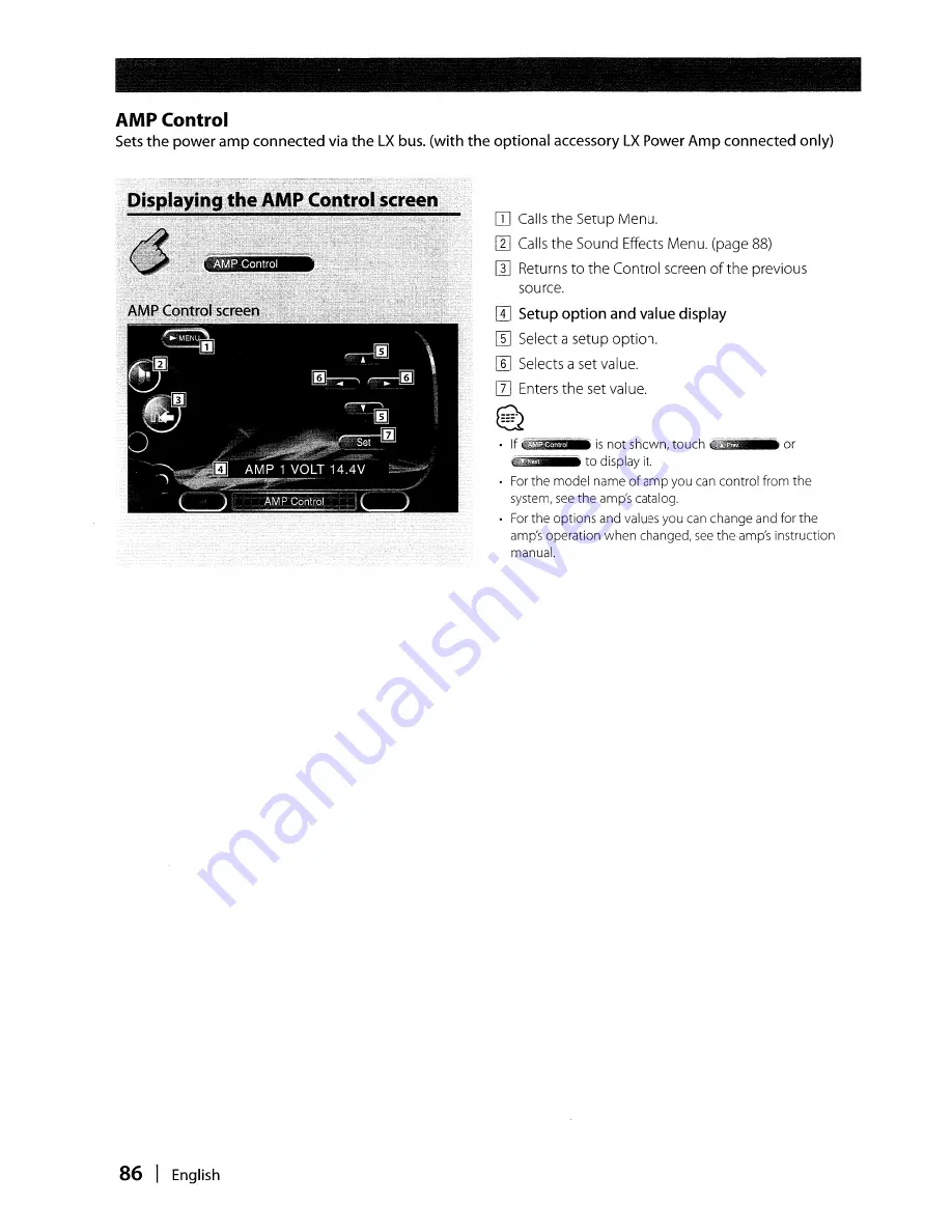 Kenwood DDX8017 - Excelon - DVD Player Instruction Manual Download Page 86