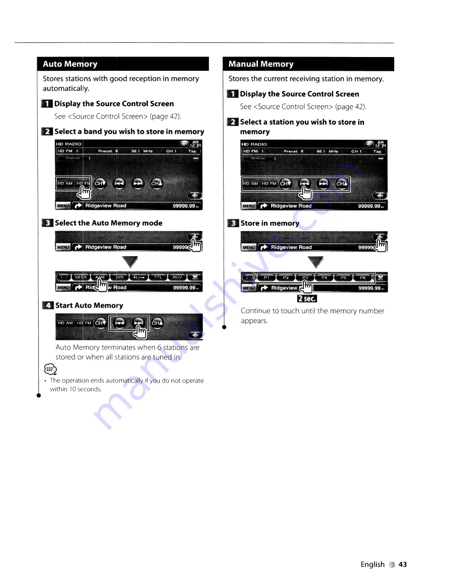 Kenwood DDX8034BT Instruction Manual Download Page 43