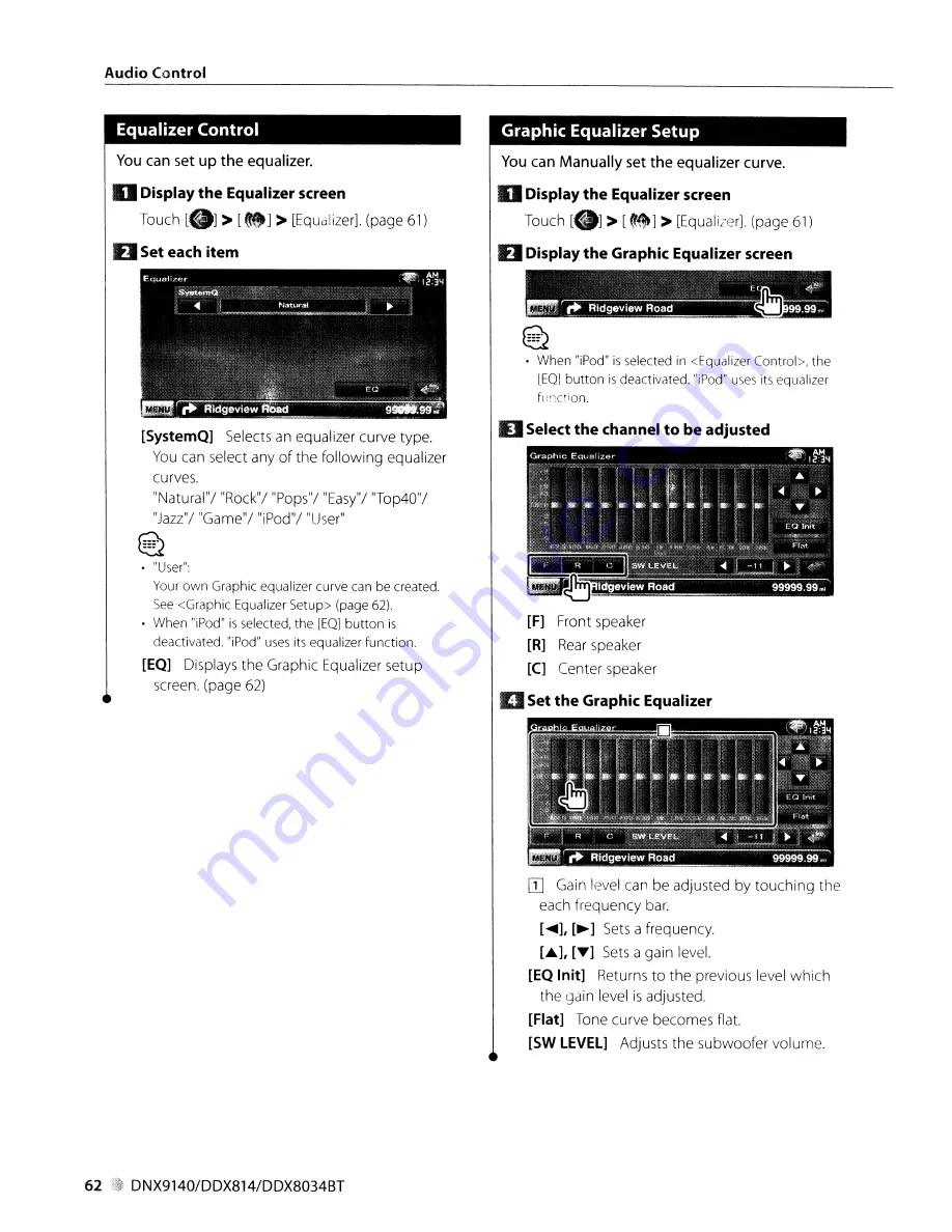 Kenwood DDX8034BT Скачать руководство пользователя страница 62