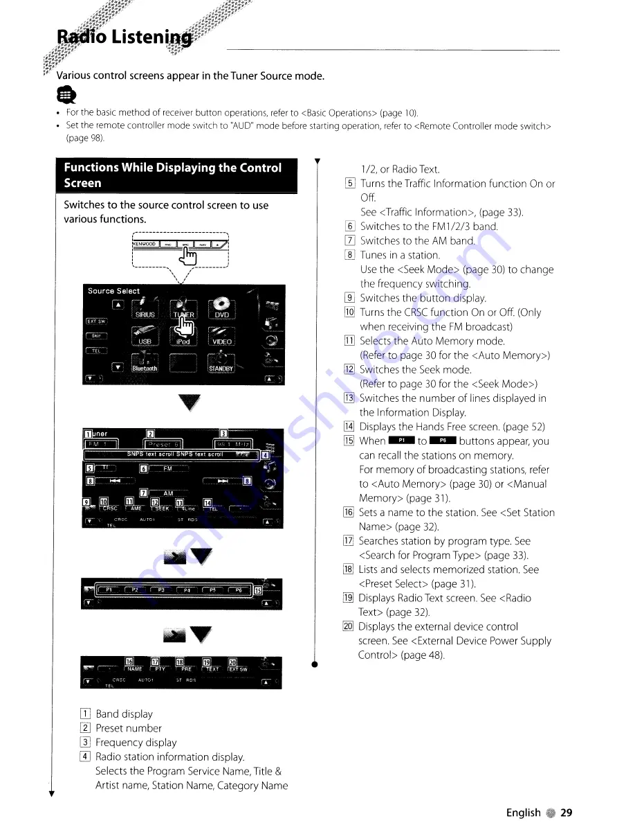 Kenwood DDX812 - Excelon - DVD Player Instruction Manual Download Page 29