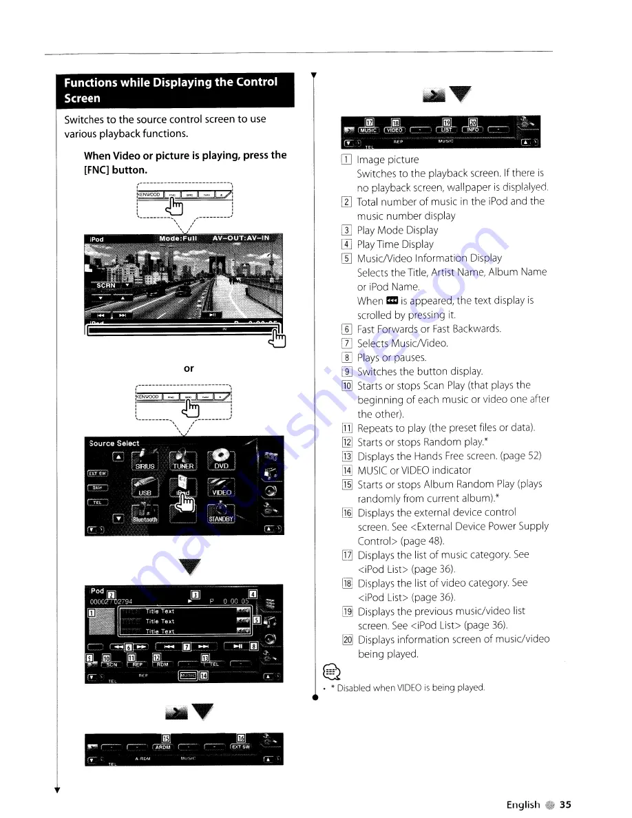 Kenwood DDX812 - Excelon - DVD Player Instruction Manual Download Page 35