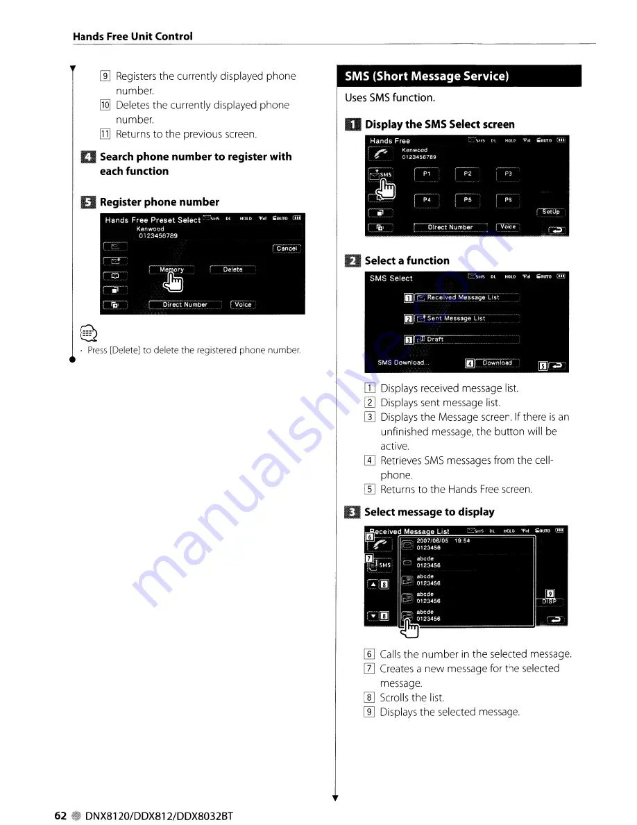 Kenwood DDX812 - Excelon - DVD Player Instruction Manual Download Page 62