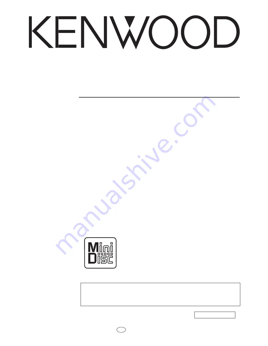 Kenwood DMC-J7R Instruction Manual Download Page 1