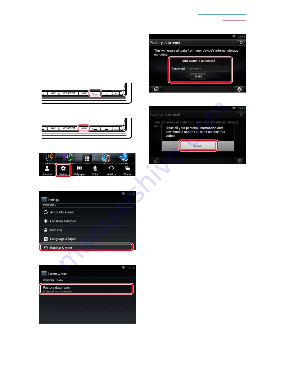 Kenwood DNN9150BT Quick Start Manual Download Page 45