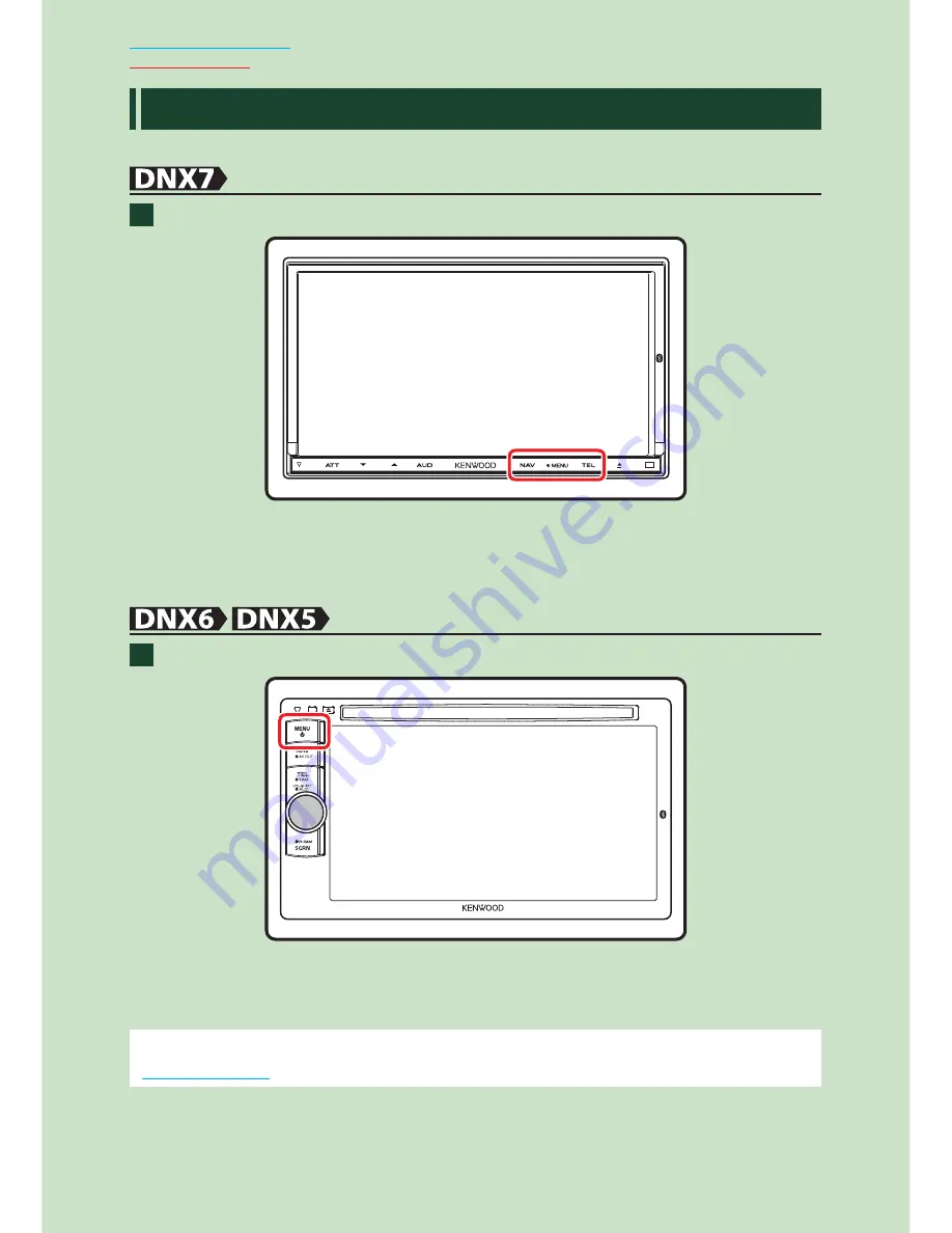 Kenwood DNX5180 Quick Start Manual Download Page 43