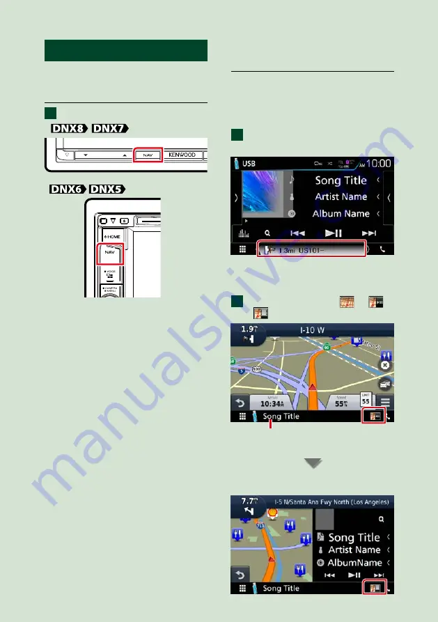 Kenwood DNX573S Quick Start Manual Download Page 57