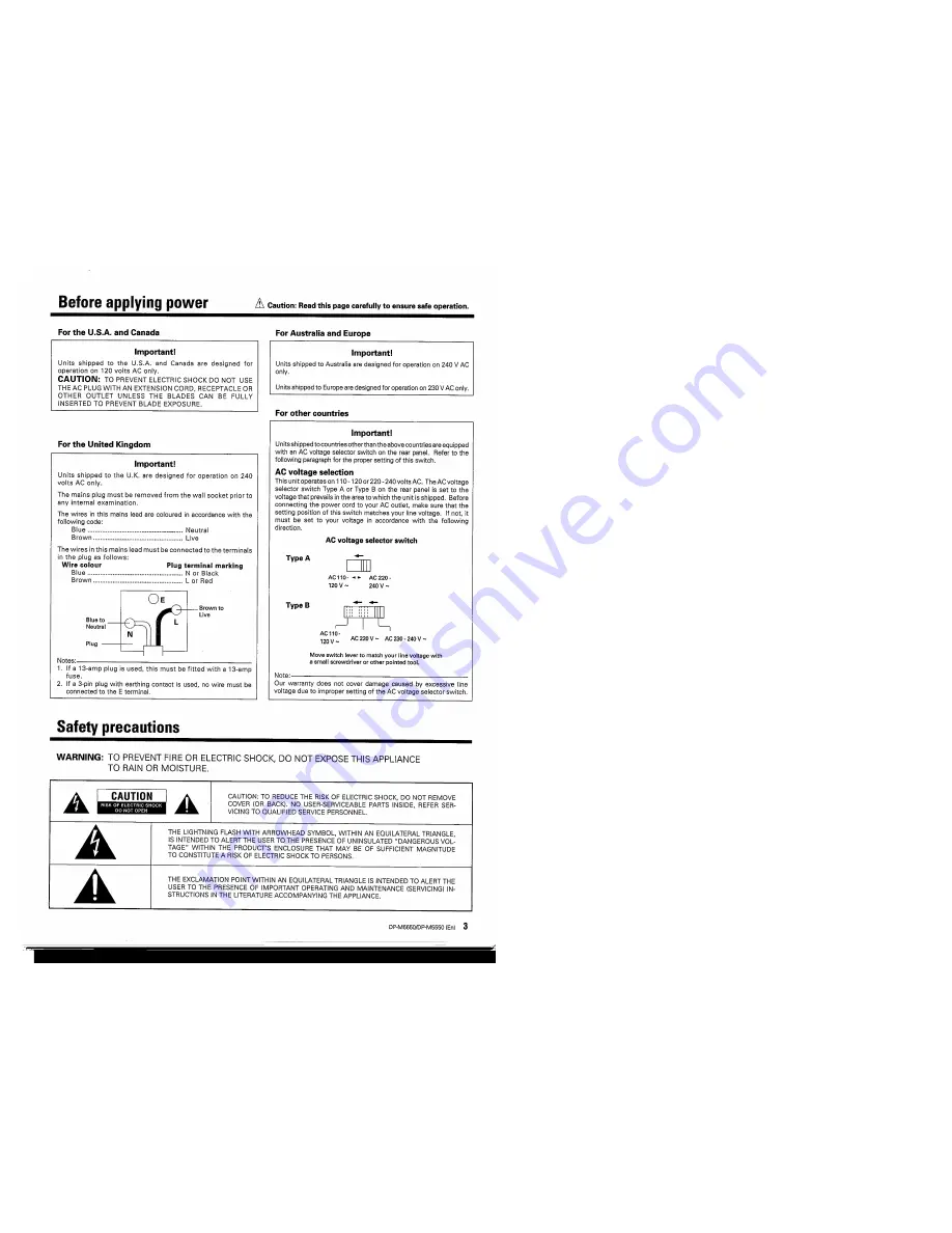 Kenwood DP-M5550 Скачать руководство пользователя страница 3