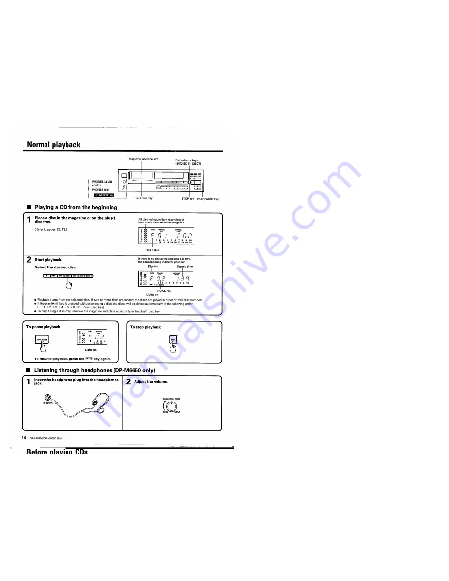 Kenwood DP-M5550 Скачать руководство пользователя страница 14