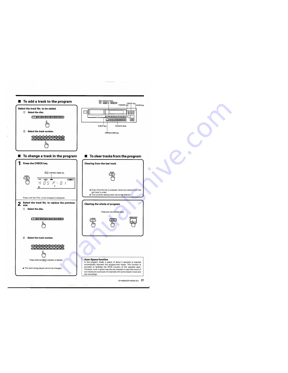 Kenwood DP-M5550 Instruction Manual Download Page 17