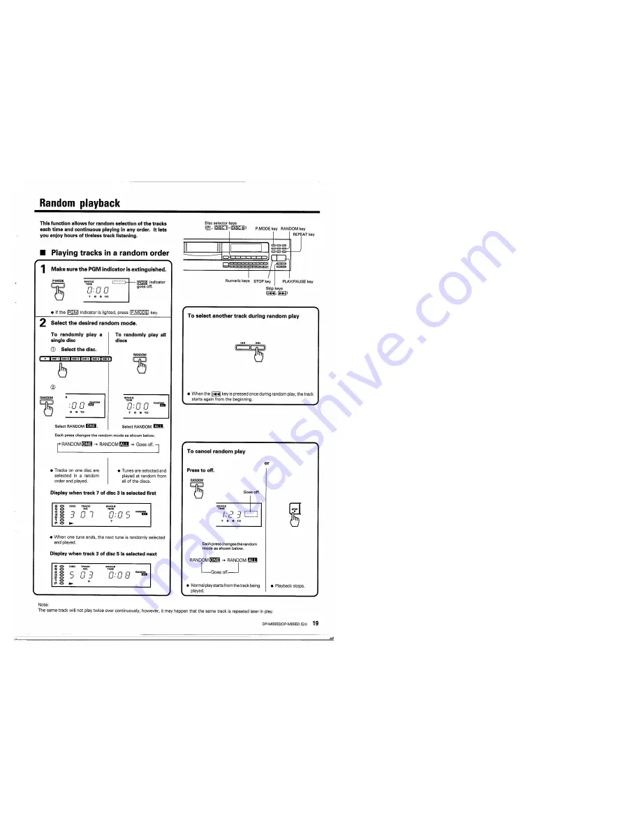 Kenwood DP-M5550 Instruction Manual Download Page 19