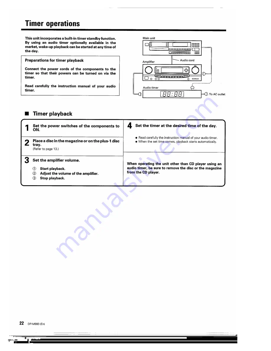 Kenwood DP-M993 Скачать руководство пользователя страница 22