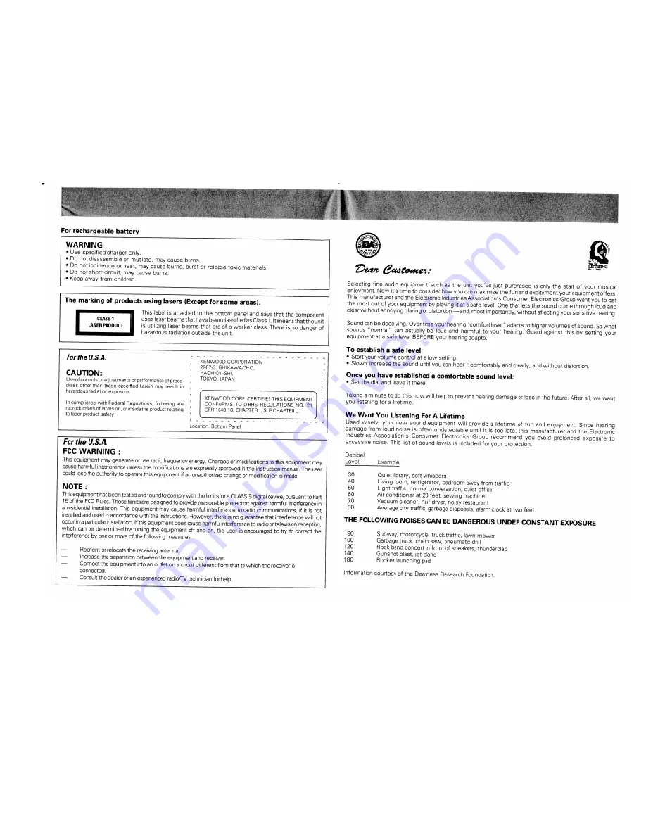 Kenwood DPC-781 Instruction Manual Download Page 4