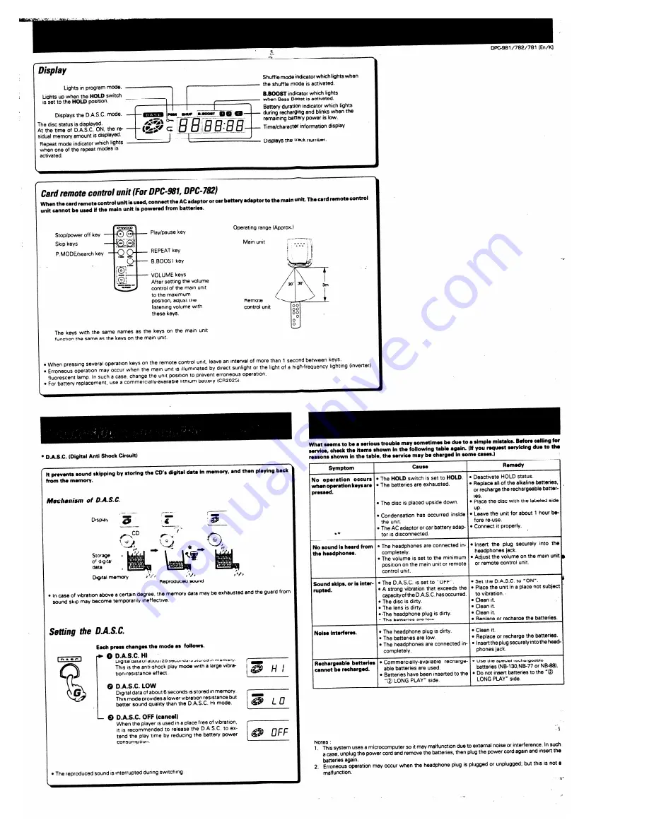 Kenwood DPC-781 Instruction Manual Download Page 7