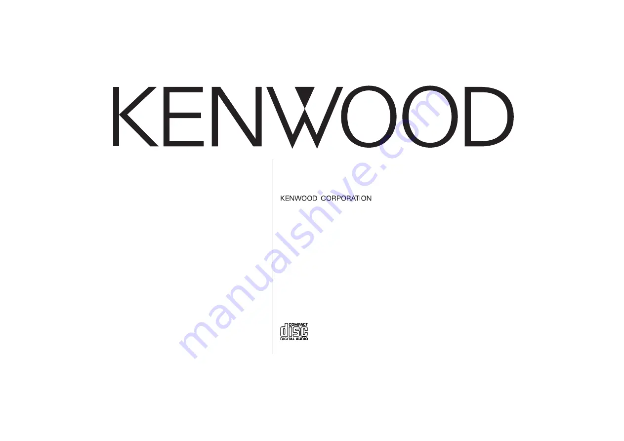 Kenwood DPX-3030 Instruction Manual Download Page 1