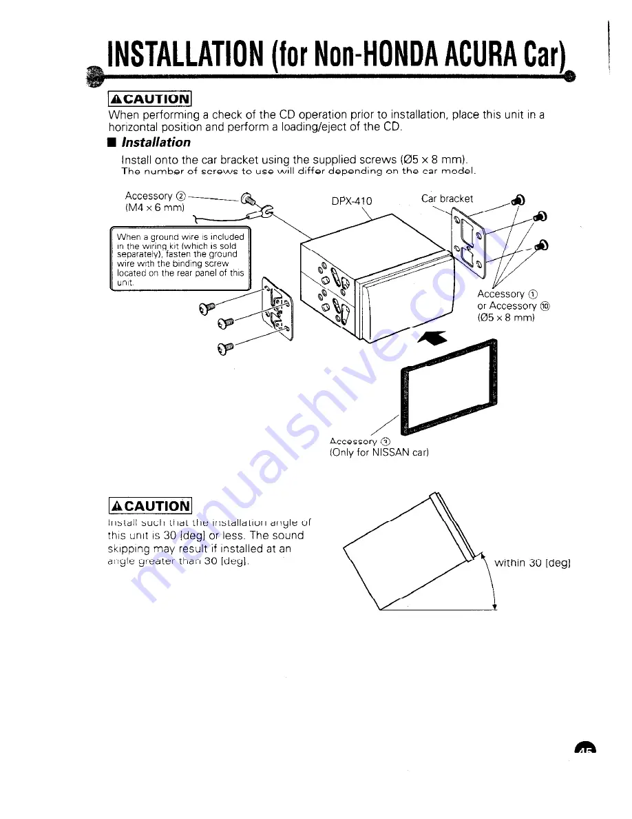 Kenwood DPX-410 Instruction Manual Download Page 45