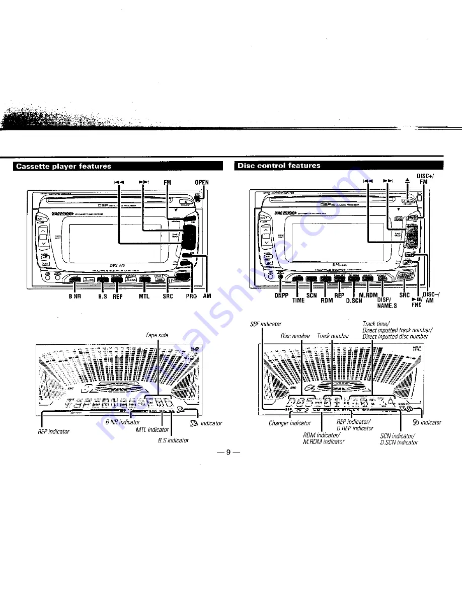 Kenwood DPX-440 Скачать руководство пользователя страница 9