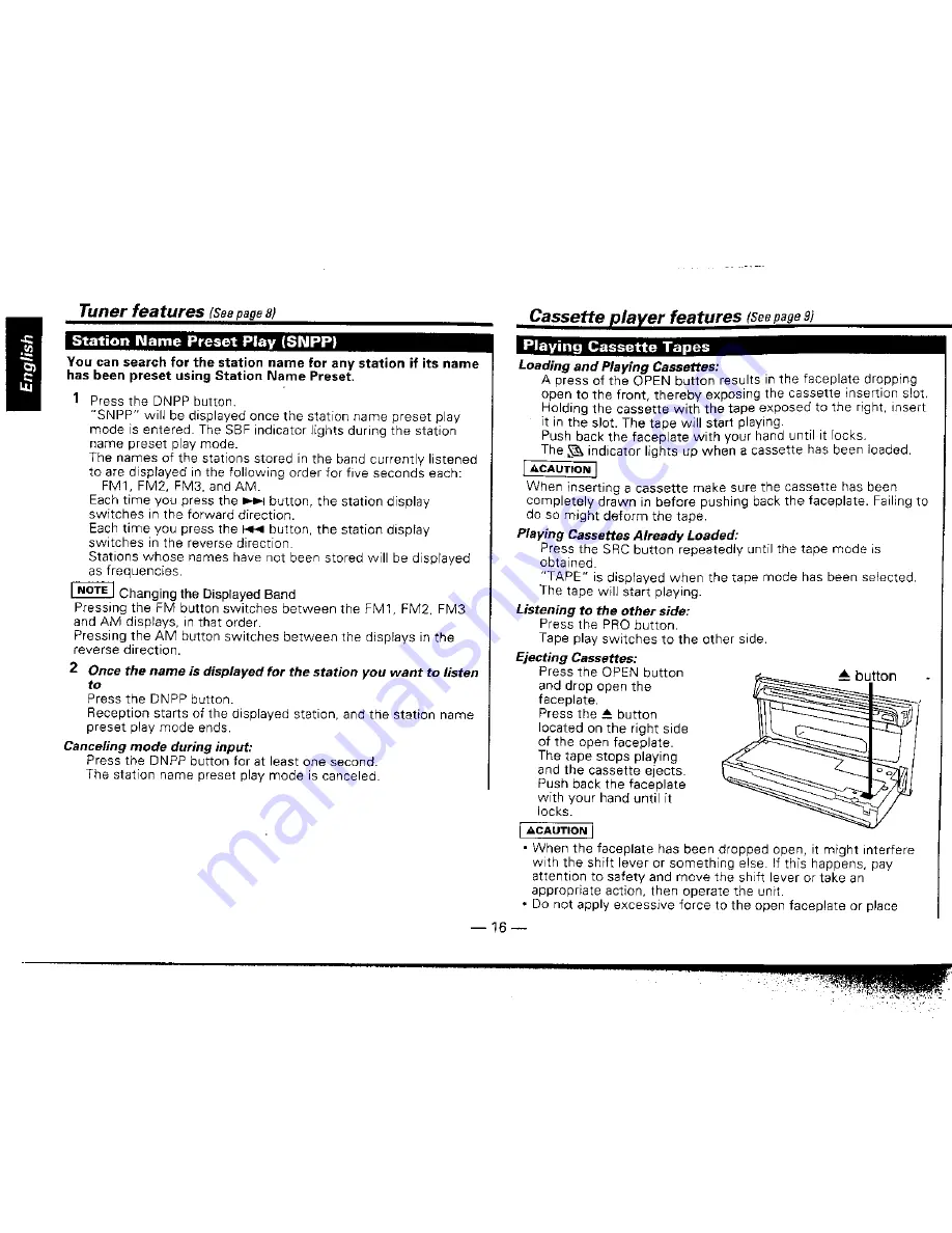 Kenwood DPX-440 Instruction Manual Download Page 16