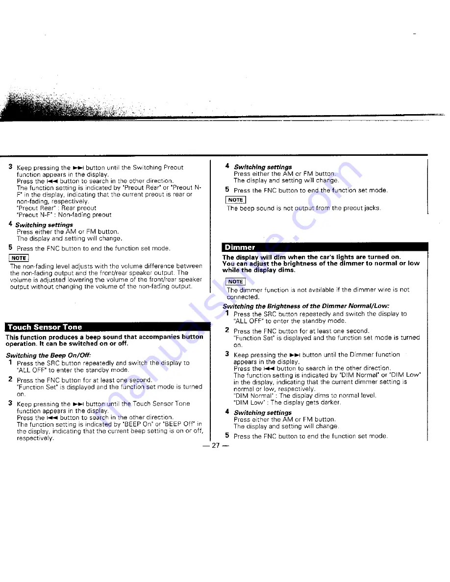 Kenwood DPX-440 Instruction Manual Download Page 27