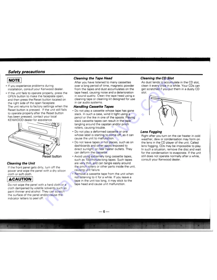 Kenwood DPX-600 Instruction Manual Download Page 6