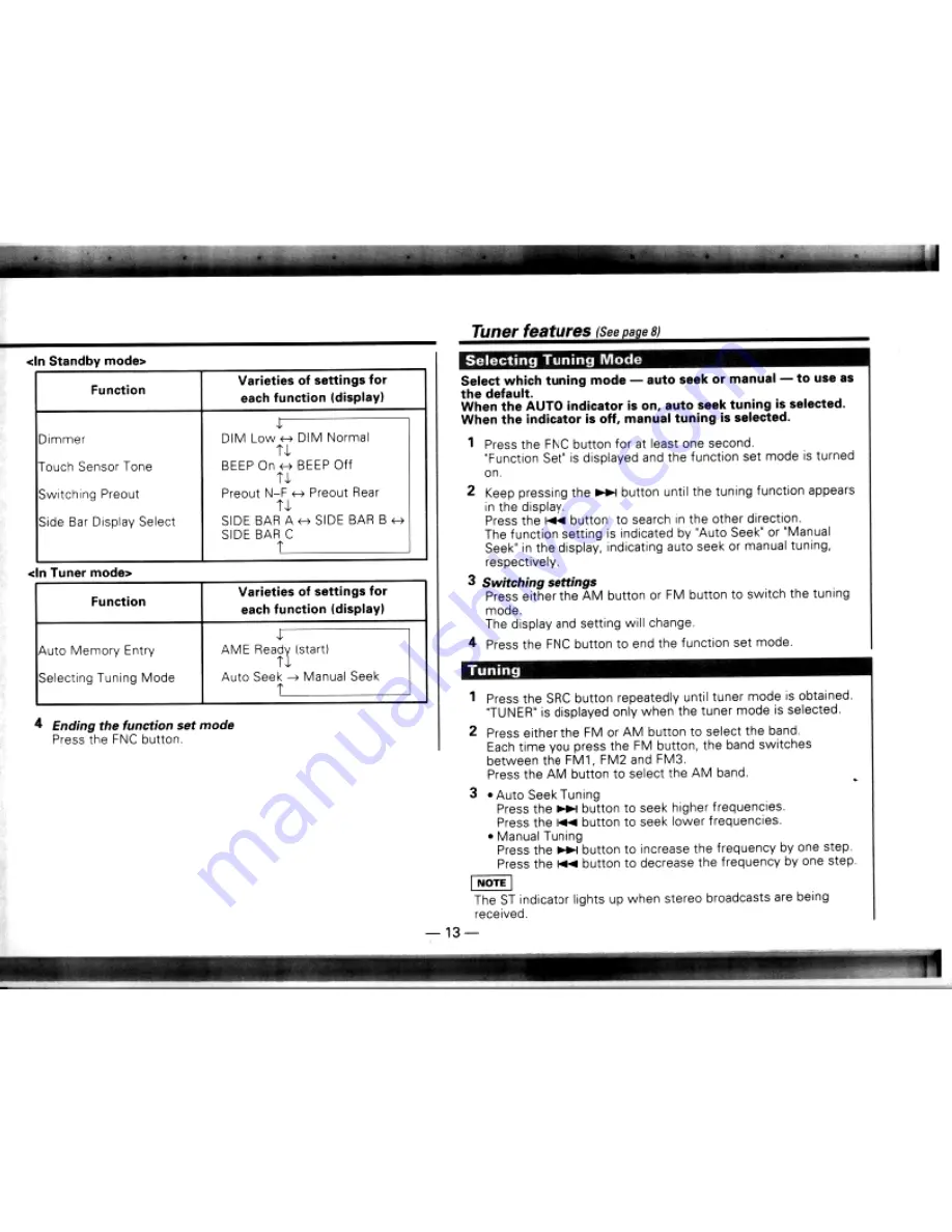 Kenwood DPX-600 Instruction Manual Download Page 13