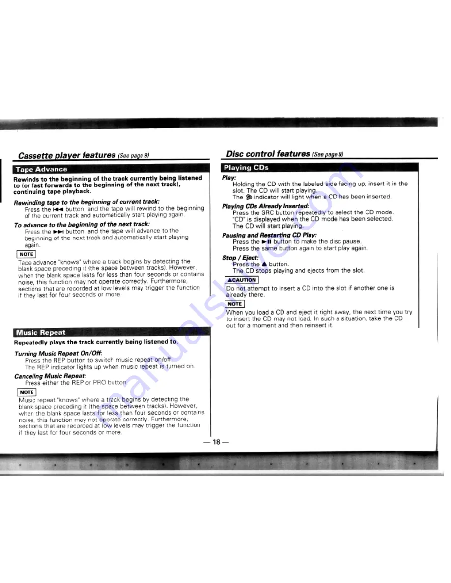 Kenwood DPX-600 Instruction Manual Download Page 18