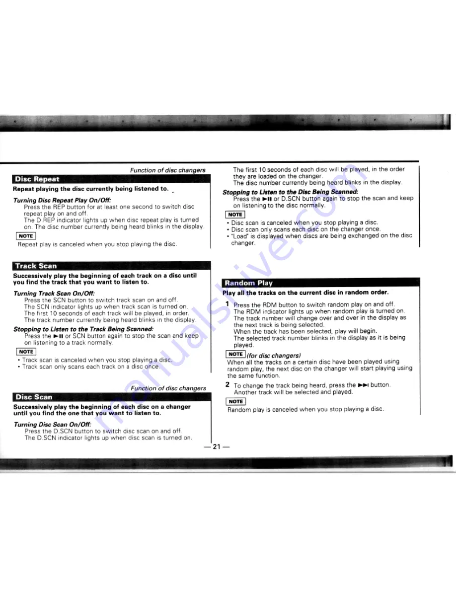 Kenwood DPX-600 Instruction Manual Download Page 21