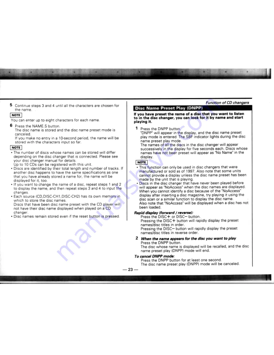 Kenwood DPX-600 Instruction Manual Download Page 23