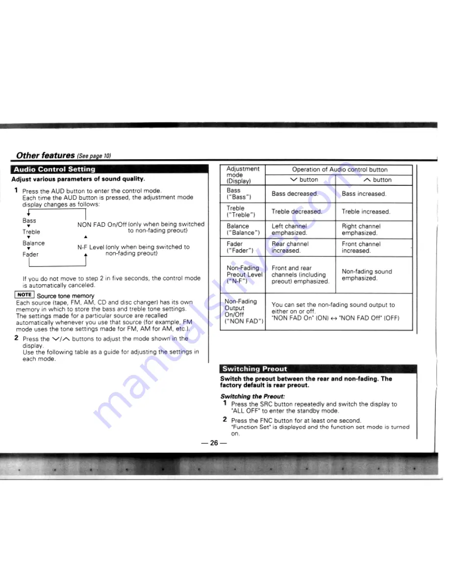 Kenwood DPX-600 Instruction Manual Download Page 26