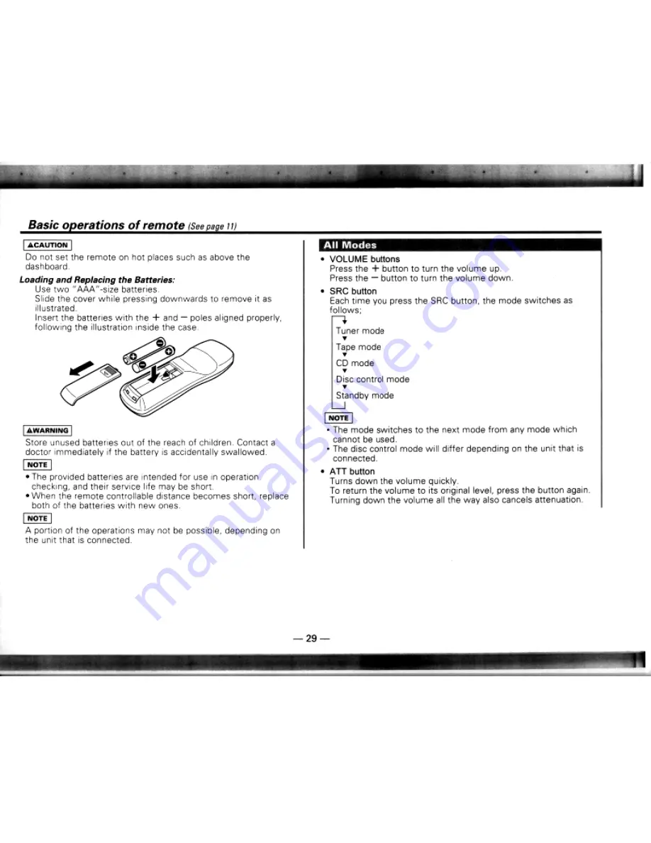 Kenwood DPX-600 Instruction Manual Download Page 29