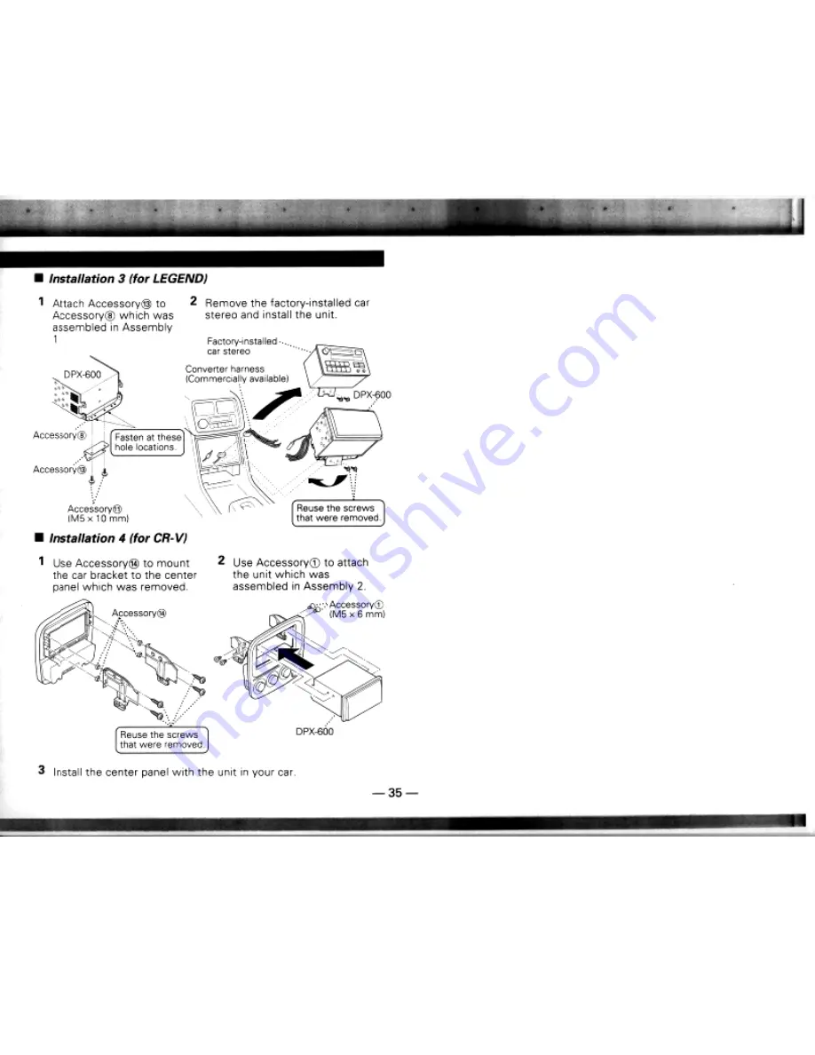 Kenwood DPX-600 Instruction Manual Download Page 35