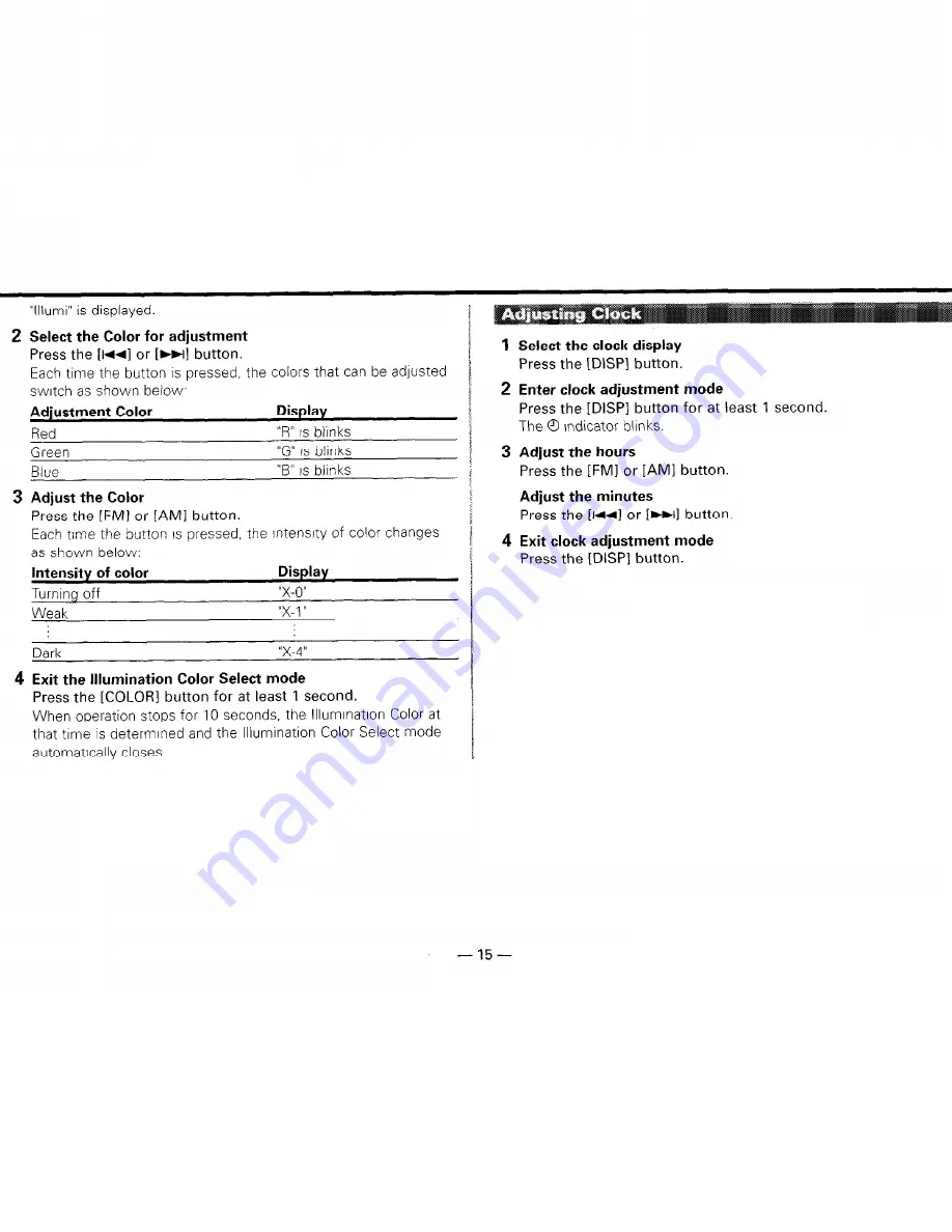 Kenwood DPX-MP4030 Instruction Manual Download Page 15