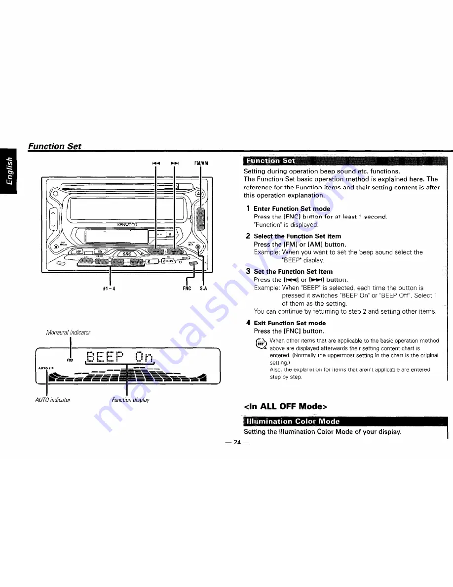 Kenwood DPX-MP4030 Instruction Manual Download Page 24