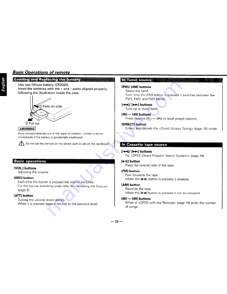 Kenwood DPX-MP4030 Instruction Manual Download Page 28