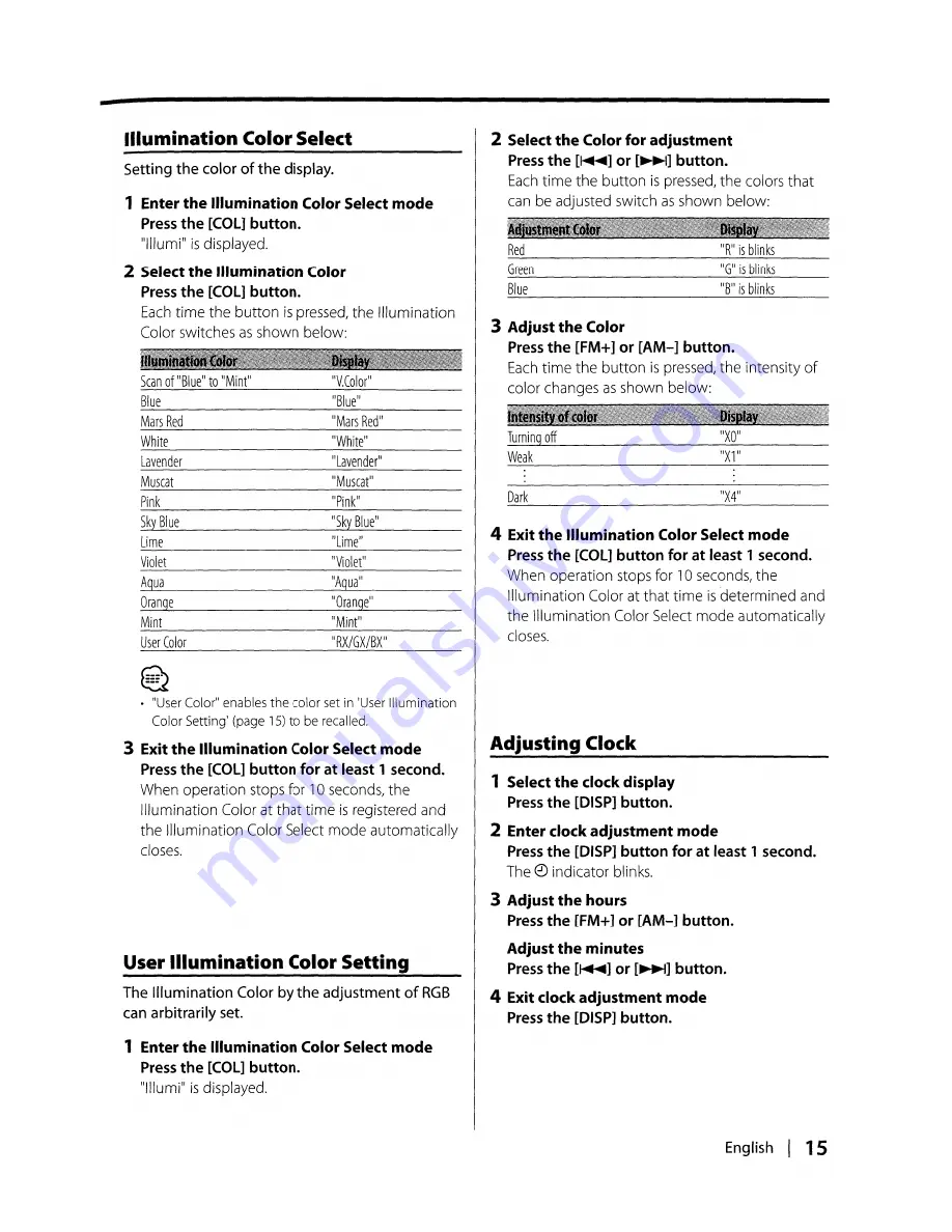 Kenwood DPX-MP4070 Instruction Manual Download Page 15