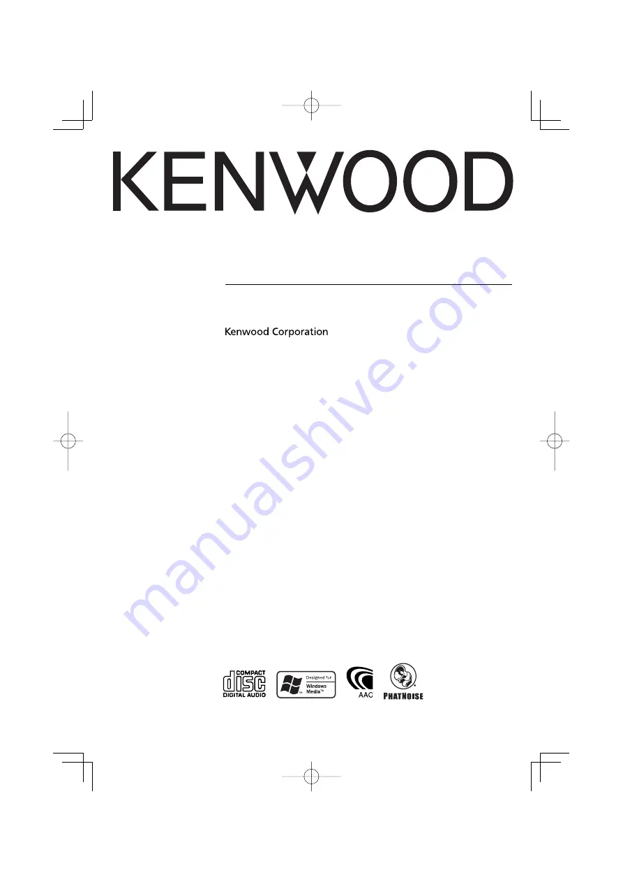 Kenwood DPX-MP7090U Instruction Manual Download Page 1