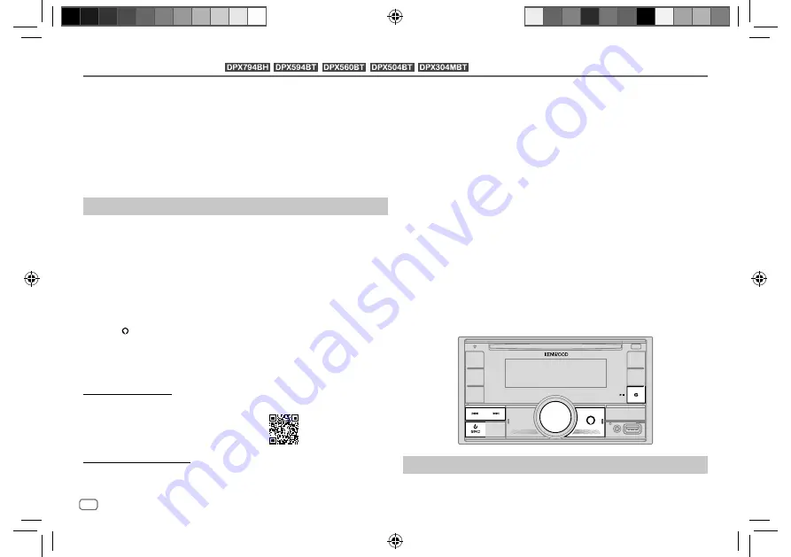 Kenwood DPX304MBT Instruction Manual Download Page 34