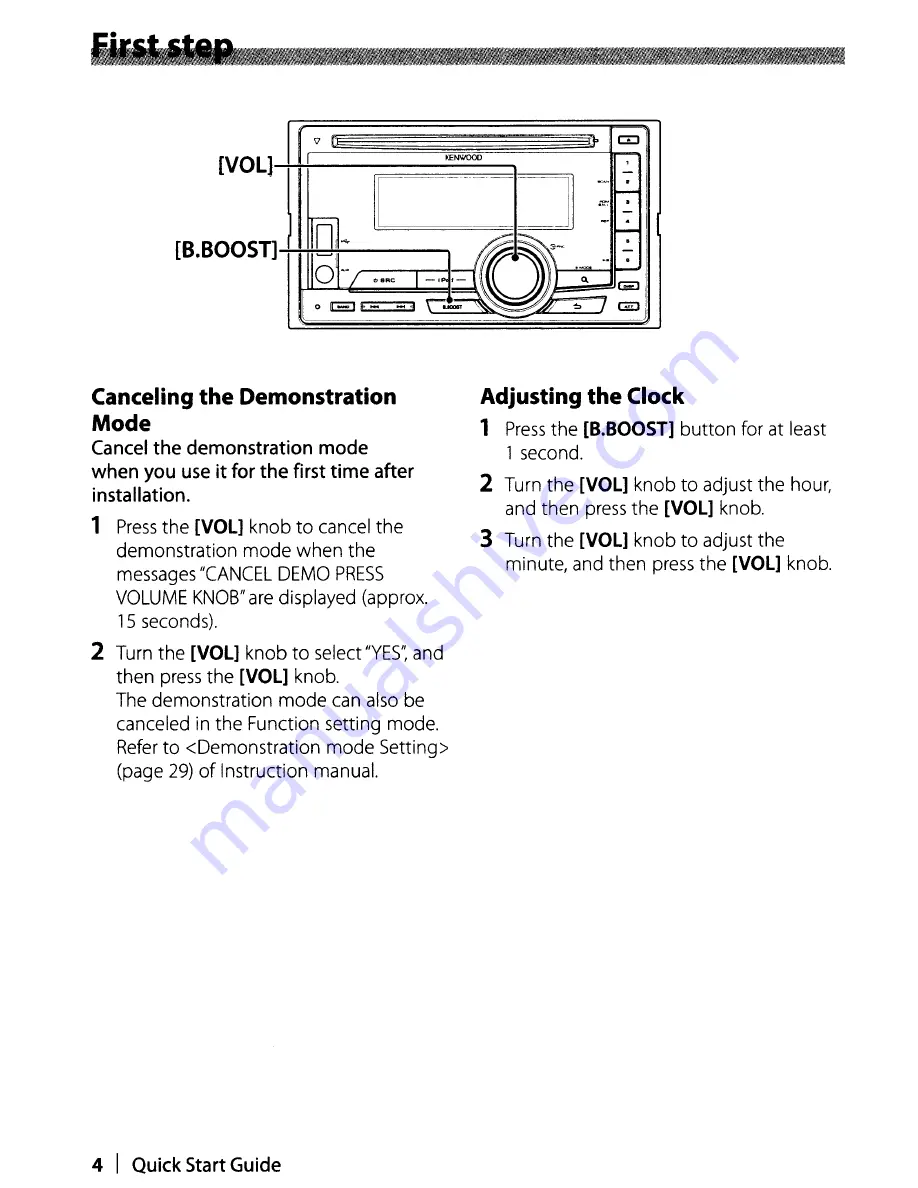 Kenwood DPX308U Quick Start Manual Download Page 4