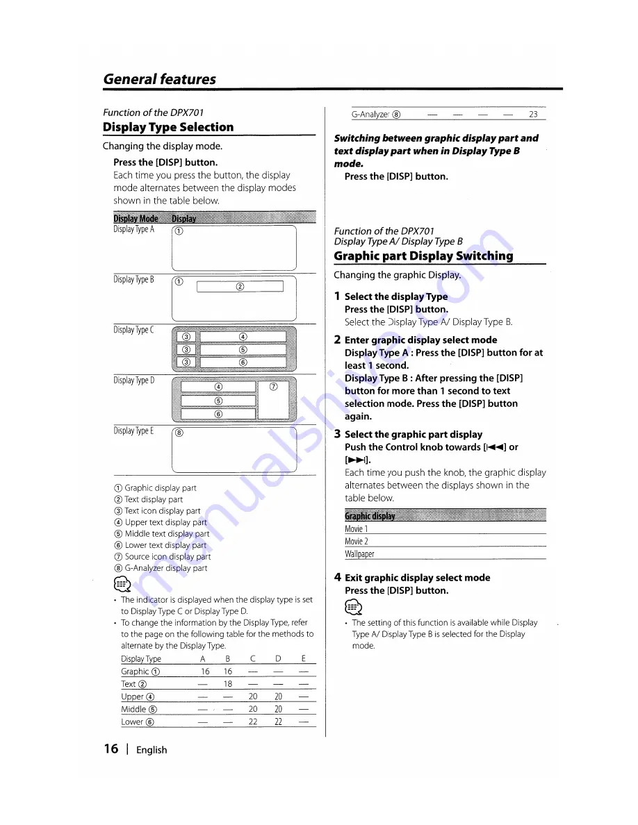 Kenwood DPX501 Instruction Manual Download Page 16